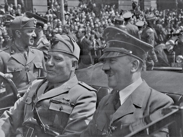 Hitler and Mussolini in Munich, Germany, June 1940