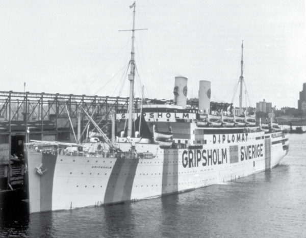 The neutral Swedish flagged MV Gripsholm